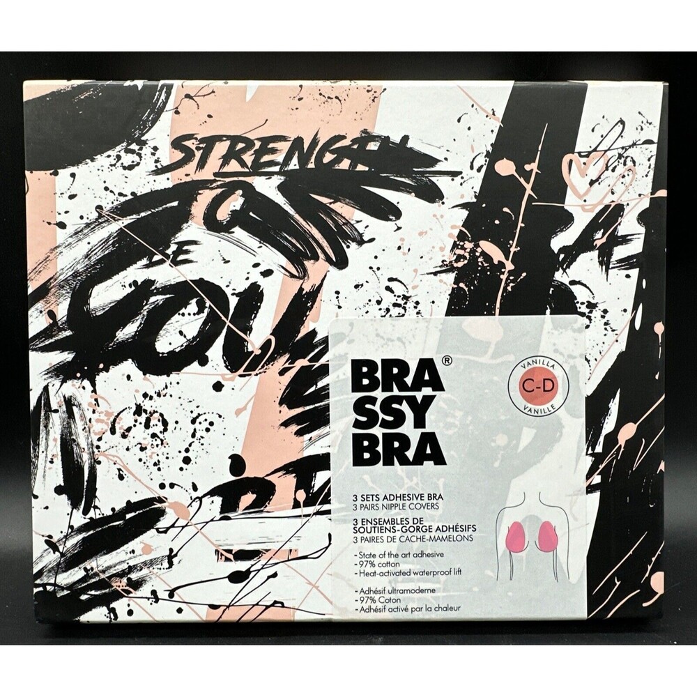 SET‎ OF 3 of Brassy Bra Adhesive Bras Vanilla Color, Size C/D